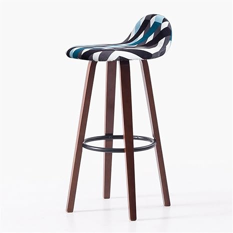 Amazon Com Qiao Bar Chair Breakfast Wooden Craft Blue