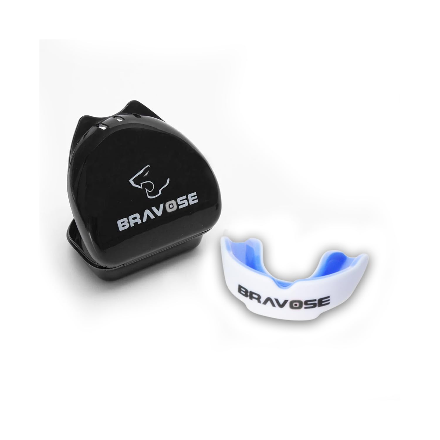 Bravose Premium Mouth Guard Boxing for Adults and Juniors | Dual Layer Gum Shield with Case for Boxing, Kickboxing, MMA, Muay Thai | Slim Fit Professional Mouthguard Jaw Braces (Junior)