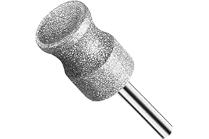 RIUORKIE Diamond Rotary Nail Grinder Bits for Dog, 1/8" Nail Grinder Attachment for Dremel Grinder Replacement Heads Pets Nail Care Clippers for Medium Large Dogs, Flat & Concave（80# Faster）