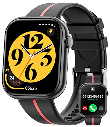 Smart Watches for Men Women Answer/Make Call,Fitness Watch with Heart Rate Blood Oxygen Sleep Monitor,Calorie Pedometer Activity Trackers,Smartwatches for Android iOS(Black)