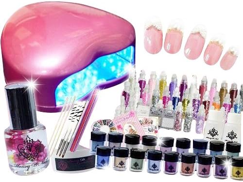 Amazon Co Jp ジェルネイルキット ｌｅｄ 超豪華１００点 ジェルネイルセット １００点セットでこの価格は当店だけ Ledランプ超高速硬化 ジェルネイルスターターキット ビューティー
