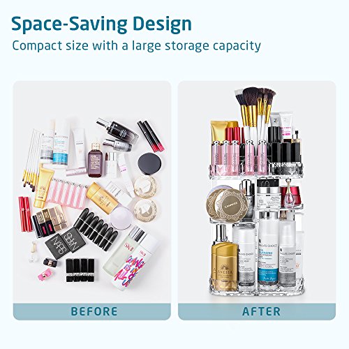 image for IFM TOOLS Makeup Organizer, 360-Degree Rotating Adjustable Cosmetics L