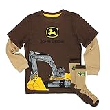 John Deere Boys Long Sleeve Tee and Crew Socks Set (Little Kid/Big Kid)