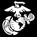 Marine Corps Emblem Vinyl Decal Sticker | Cars Trucks Vans Walls Laptops Cups | White | 5.5 X 5.2 Inch | KCD1730
