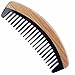 Breezelike Hair Comb - Wide Tooth Wooden Detangling Comb for Curly Hair - No Static Sandalwood Buffalo Horn Comb for Men and Women