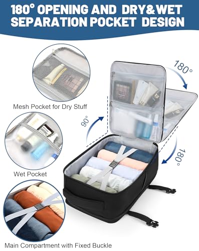 MOCOCITO Travel Backpack Cabin Airplane 40 x 20 x 30, Travel Suitcases Cabin for Vueling Waterproof Backpack Hand Luggage, 30L Backpacks Men Women Travel Backpack Laptop Backpack (Classic Black)
