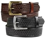 Belts.com Basketweave Men's Work Uniform Belt 1 1/2