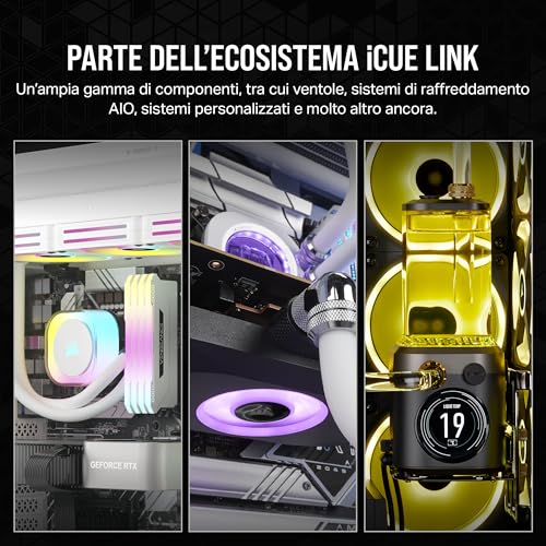 iCUE LINK QX120 RGB Cupola Magnetica da 120 mm Ventola - Bianco