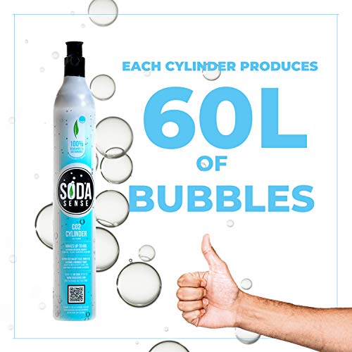 Soda Sense 60L CO2 Carbonator, Compatible with Sodastream Appliances