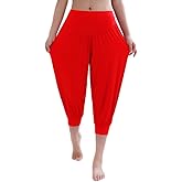 AvaCostume Modal Cotton Soft Yoga Sports Dance Harem Capri Pants