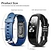 Coffea Fitness Tracker, H7-HR Activity Tracker : Heart Rate Monitor Wireless Smart Wristband Bracelet, Waterproof Fitness Watch with Replacement Band for Android & iOS