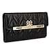 Case for Galaxy S7, Cutebe Synthetic Leather Wallet Magnetic Handbag Case with Wrist Strap and Cross-body Chain for Samsung Galaxy S7 Black