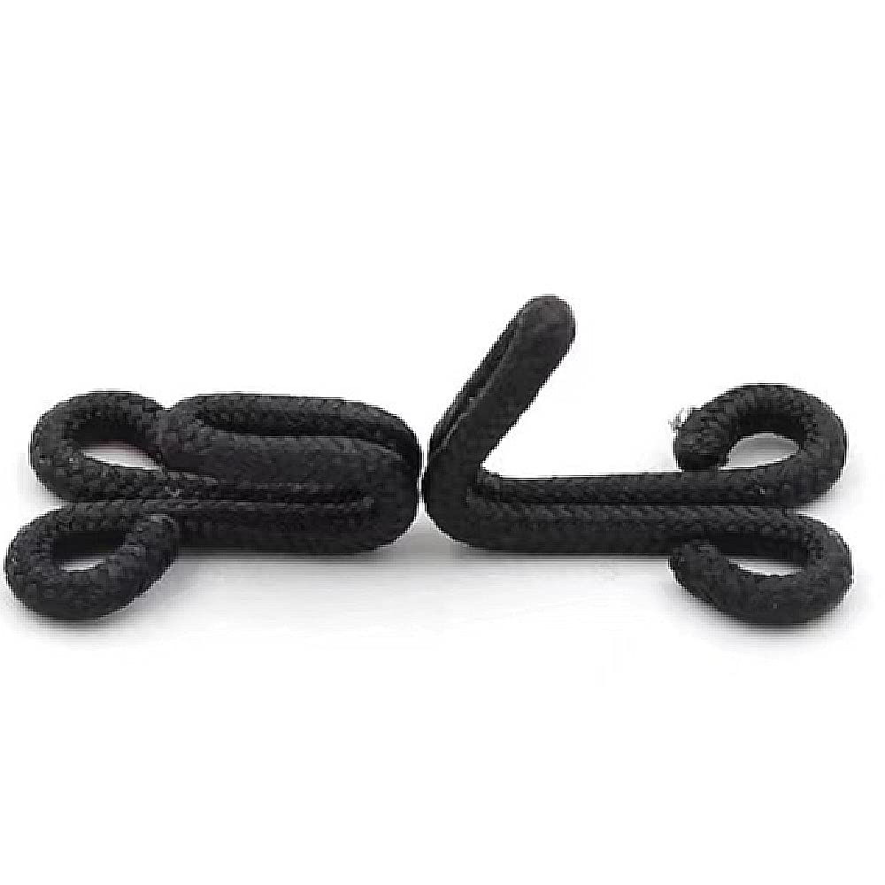 10 Sets Fabric Covered Hook and Eye Closures Bra Fasteners Black Sew on Fur Coat Fastenings Fur Coat Fastener