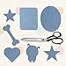 Iron on Patches Jacket Jean Clothes Denim Patches Iron-on Repair Patches Kit by eMgioo, 20 Pieces, 5 Colors