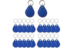 ARICEAN 50 PCS 13.56 MHz UID Writable Rewritable Clone IC Smart Keychain, Compatible with MIFARE Classic 1K, RFID Blank Tag for Access Control Key Tag Rewritable (50 PCS)