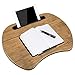 HOME BI Lap Desk for Laptop, Portable Laptop Table with Phone Tablet Holder, Fits up to 15″ Laptop and 9.7” Tablet (Brown)thumb 1