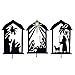 Lighted Shadow Nativity Shadow Stakes, Black