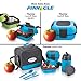 Lunch Box Bag Set for Adults and Kids ~ Pinnacle Insulated Leakproof Thermo Lunch KitLunch BagThermo bottle2 Lunch ContainerMatching Cutlery ~Blue
