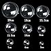 vLoveLife 30mm Clear Plastic Acrylic Fillable Ball Ornament Crystal DIY Round Bath Bomb Mold Plastic Balls - Pack of 12