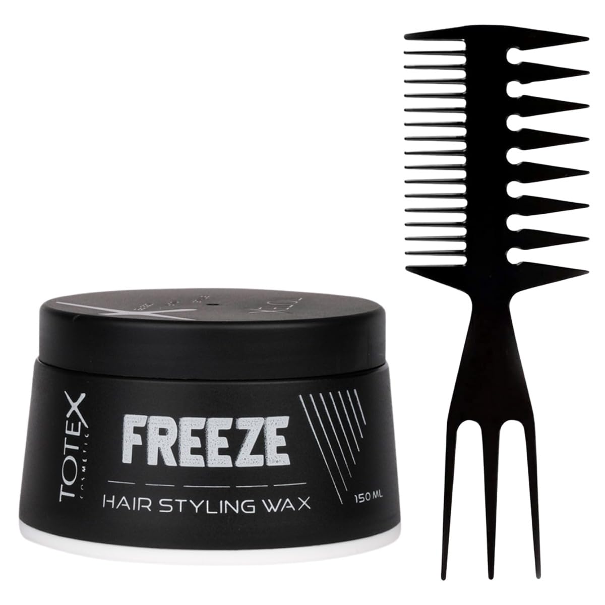 Totex Hair Styling Wax 150ml with Wide Tooth Comb No2 | Strong Hold & Long Lasting Hair Styling Wax | Matte Finish Hair Wax for Men & Women | Professional Barber Hair Wax & Styling Comb Set