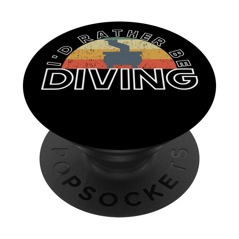 I'd Rather Be Dumpster Diving Funny Retro Garbage Collecting PopSockets Swappable PopGrip
