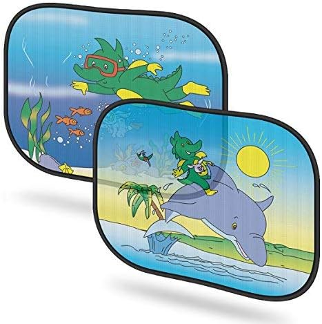 Motenik Baby Car Window Sunshade - Auto Static Cling Sun Shades Protector to Protect Baby & Infants from Sun, Glare And UV Ray, Best Auto Accessories for Side Window (Blue)