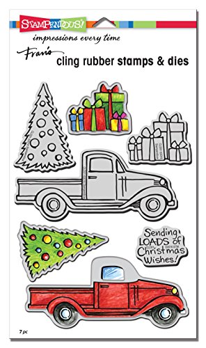 Stampendous cld01 truck tidings cling/die set