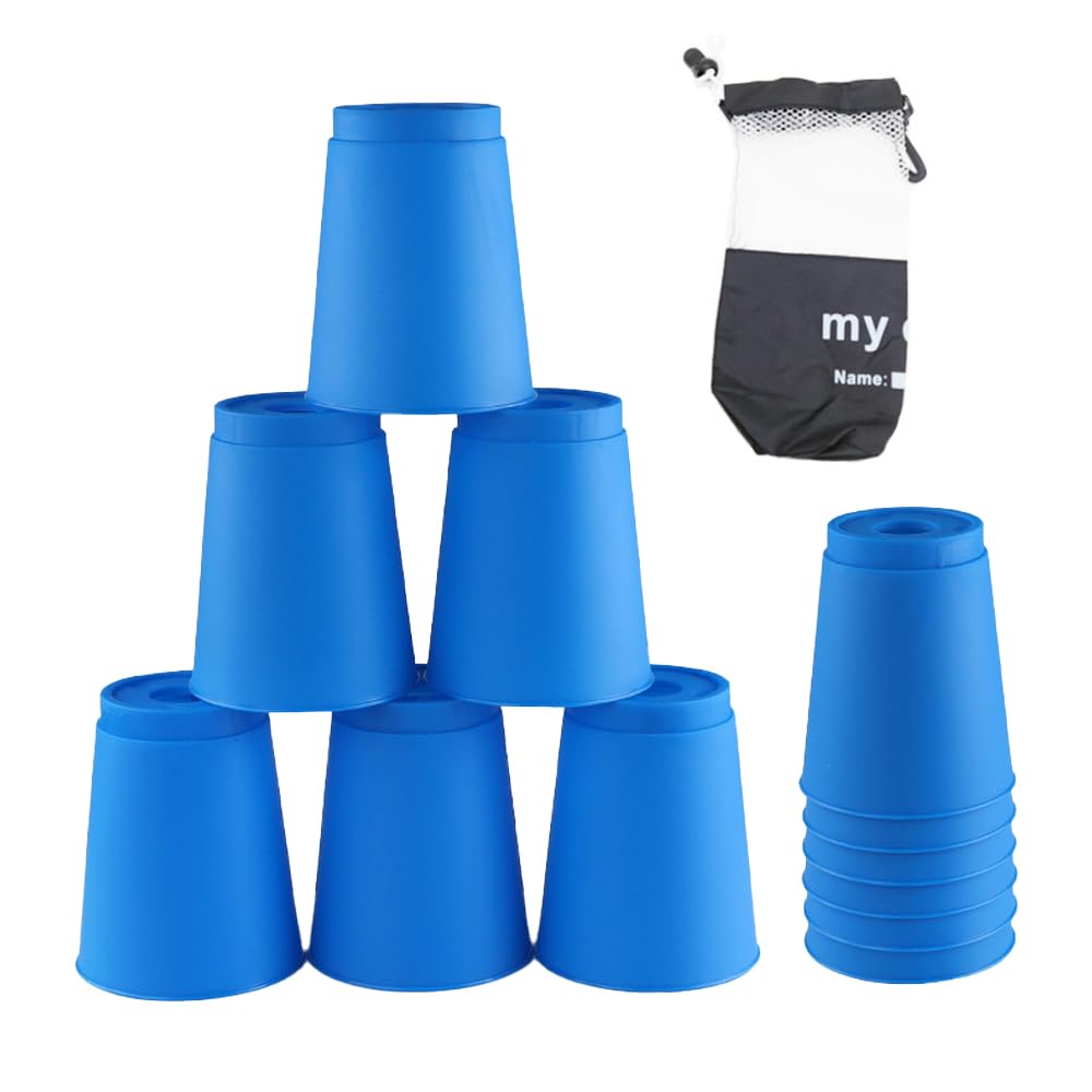 Ieron 12pcs Stacks Cups, Sports Stacking Cups for Training Game Challenge Competition Party