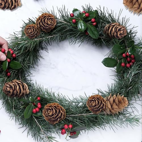 Deloky 150 Pcs Christmas Natural Mini Pine Cones- 2CM Thanksgiving Small Pinecones Ornaments Vase Fillers for DIY Crafts, Home Decorations, Fall and Christmas, Wedding Decor