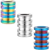 UNICRAFTALE 3pcs 3 Colors Titanium Column Beads Paracord Bead 5.8~6mm Large Hole Beads Groove Spacer Beads Lanyard Beads for Bracelet Necklace Jewelry Making
