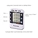 Samshow Digital Kitchen Cooking Timer Clock,3 Channels Simultaneous Timing Countdown Up Pocket Timer, Large Led Display, Loud Alarm, Memory Stopwatch Function, Magnetic Back, White (Battery included)