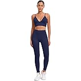 Women's 2 Piece Seamless Workout Sets High Waisted Scrunch Yoga Leggings & V-Neck Padded Sports Bra Gym Pilates Outfits