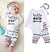 2Pcs/3Pcs Newborn Baby Girls Infant Outfit Set Romper T-shirt+Pants Clothes