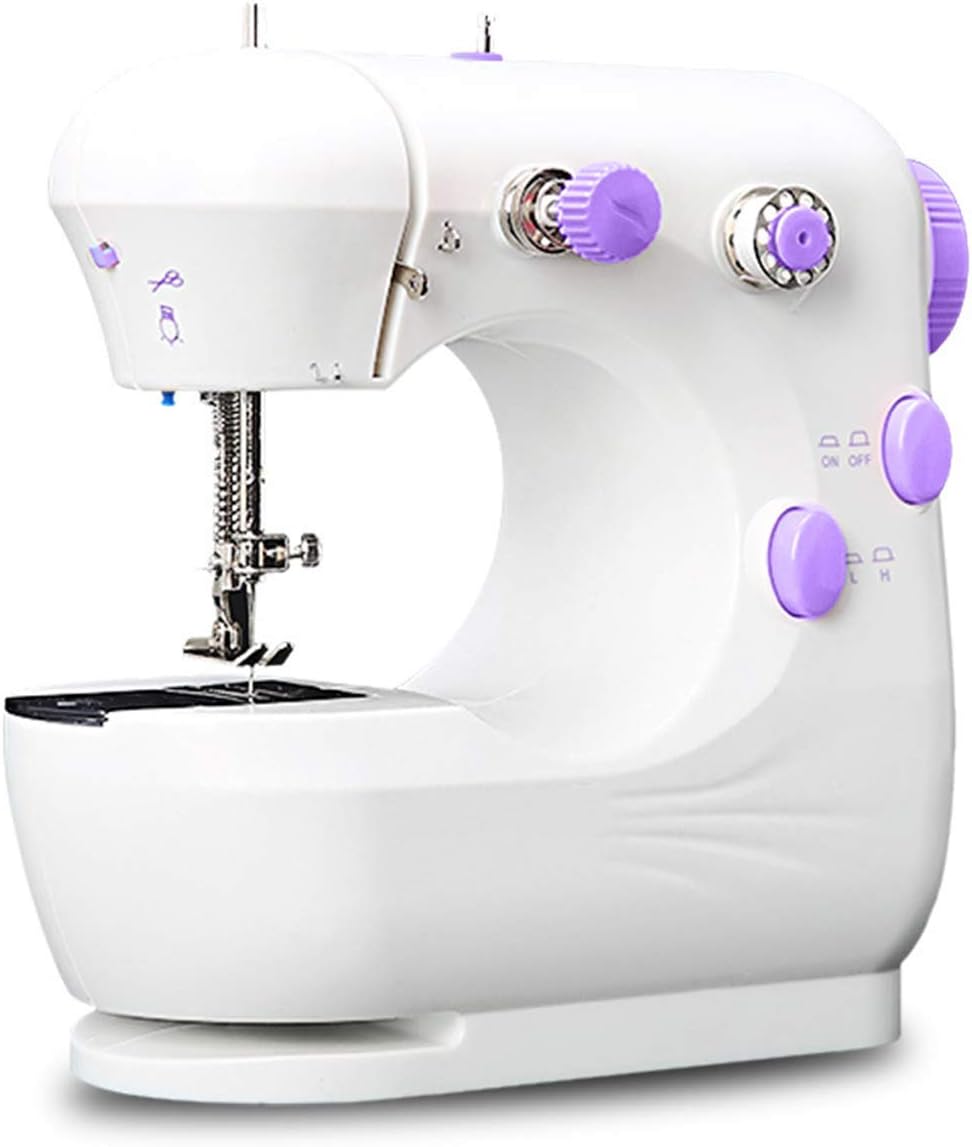 Haokaini Electric Sewing Machine Multifunction Crafting Sewing Machine Portable with Foot Pedal 2-Speed Adjustable,Mini Mending Machine Durable for Household Beginner