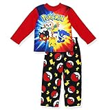 Pokemon Boys Fleece Pajamas (8, Red/Black)