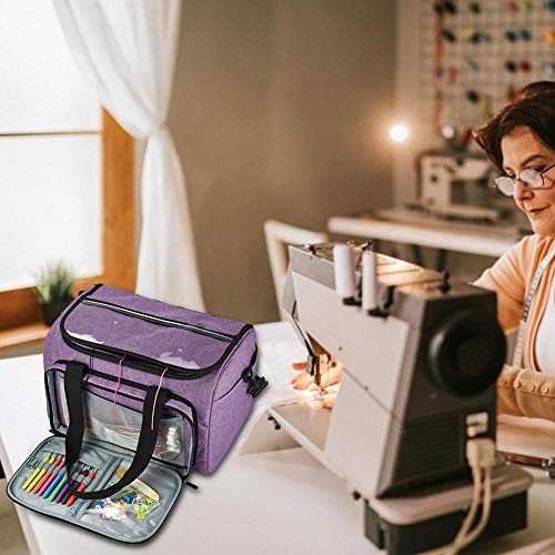 Fancystar Knitting Bag Yarn Storage Tote Bag Nylon Waterproof - Yarn Organizer Crochet Bag with Knitting Accessories Case