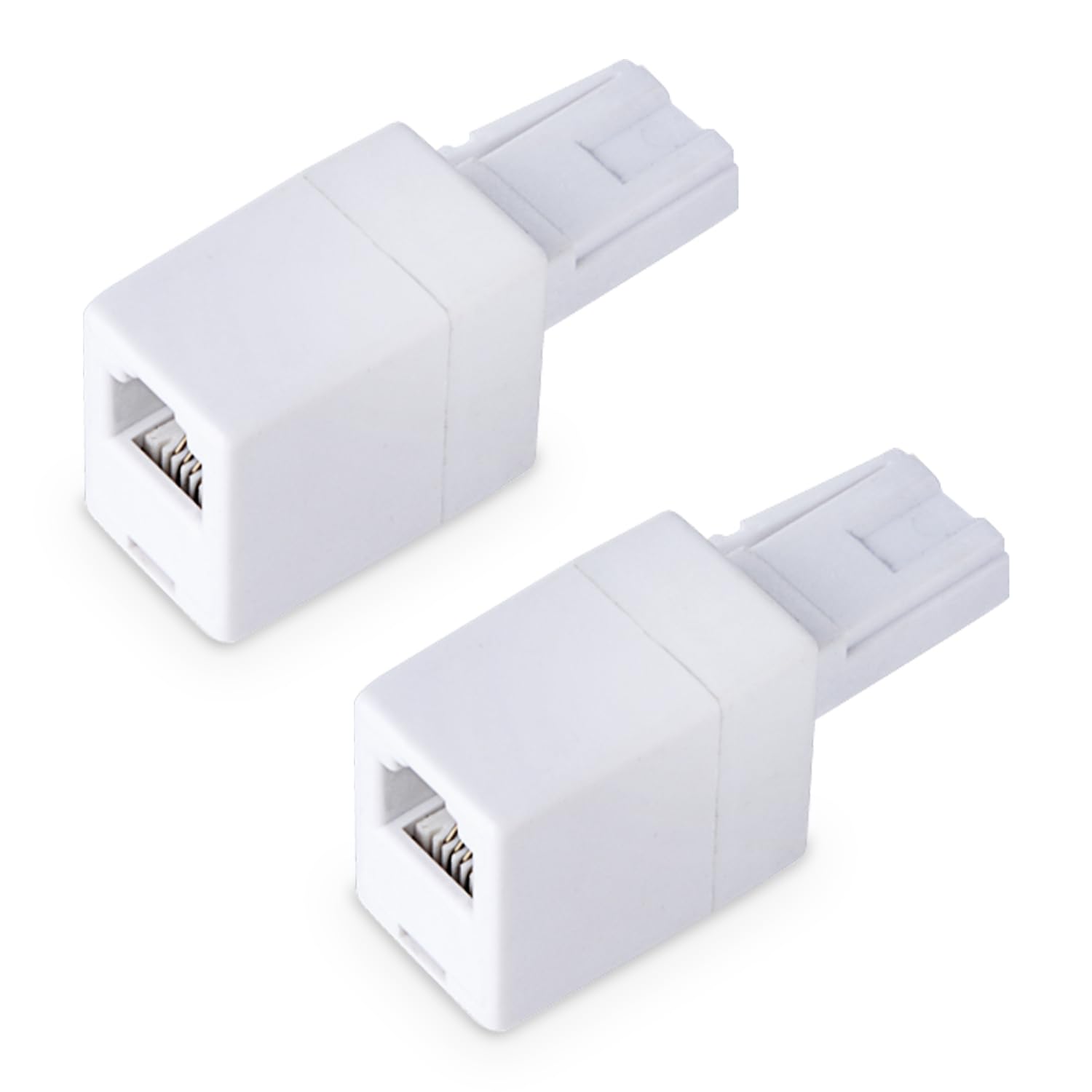 MAOZHOU BT to RJ11 Telephone Cable Adapter, 2 PCS BS6312 431A Plug to 6P4C Socket Converter