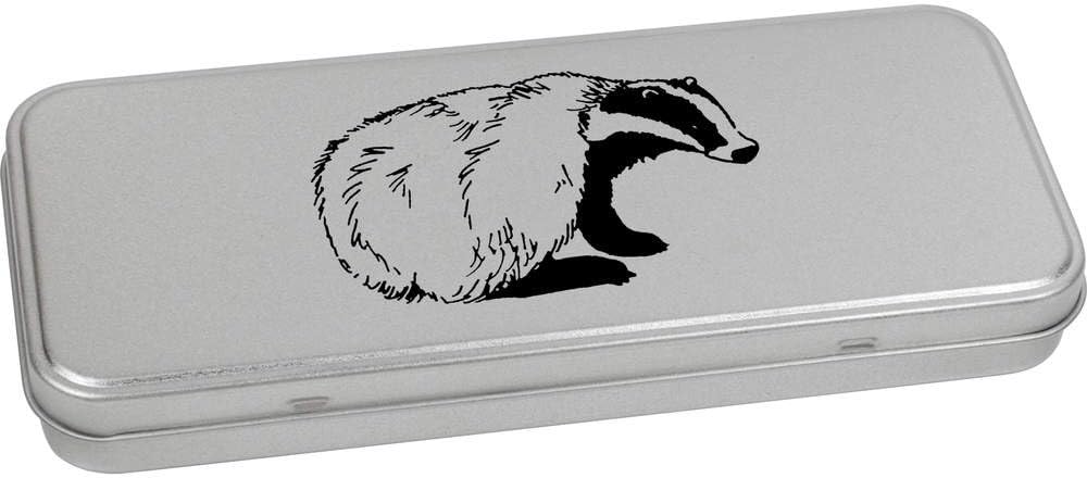 Azeeda 180mm x 75mm 'Tejón Que se Sienta' Caja de Almacenamiento