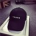 Voberry Men Womens Cotton Baseball Cap Boys Girls Snapback Hip Hop Flat Hat (Black )