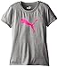 PUMA Big Girls' Short Sleeve Core Tee Shirt, Med Heather Grey, 12-14 (Large)