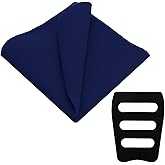 Rzmtaol Velvet Pocket Squares for Men, Solid Color Mens Handkerchiefs with Holder Suit Pocket Square for Business Wedding