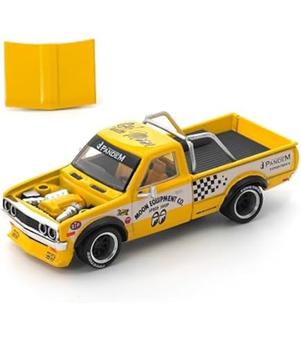 Amazon.com: Van White and Yellow with Graphics Mooneyes Global64