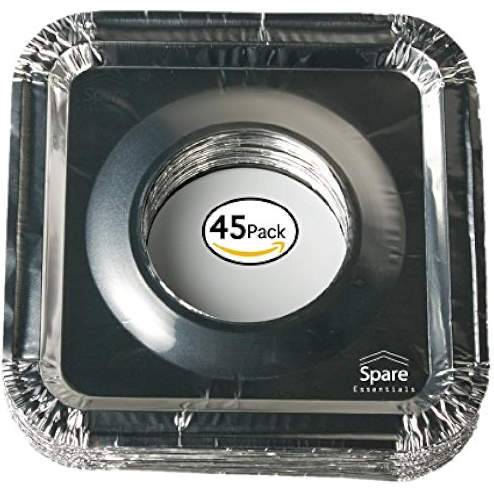45PACK Bakeware Aluminum Foil Square Stove Burner Covers Range