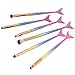 Mermaid Eye Makeup Brushes Set Cinidy 6pcs Eye Brush Cosmetic Brushes Eyeshadow Eyeliner Blending Pencil Makeup Brush Beauty Tools