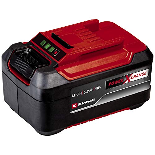 Original Einhell Batterie 18 V 5,2 Ah Power X-Change PLUS (Li-Ion, 18 V, 5,2 Ah compatible avec toutes les machines Power X-Change, vendue sans chargeur)