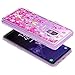 Galaxy S9+ Plus Case with Screen Protector (3D PET Full Coverage) for Girls Women, NageBee Glitter Liquid Floating Sparkle Bling Waterfall Diamond Cute Case for Samsung Galaxy S9+ /S9 Plus -Butterfly