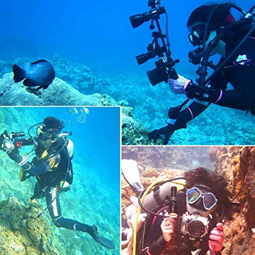 Mcoplus Aluminum Underwater Tray, Double Handled Base Diving Camera Tray for Underwater Camera Housing& Light System