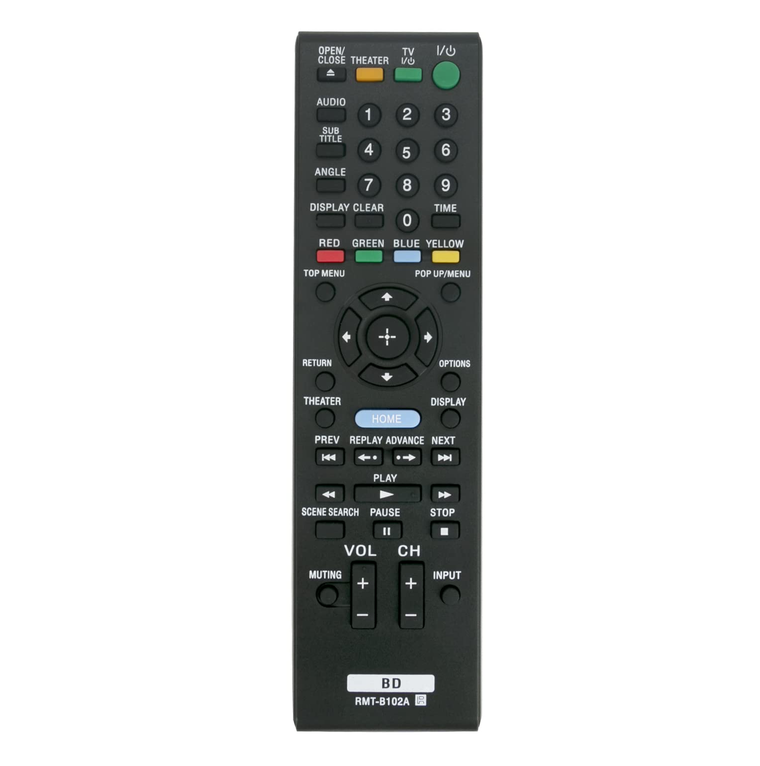 AULCMEET RMT-B102A Replacement Remote Control Compatible with Sony Blu-Ray Disc Player DVD Recorder BDP-BX1 BDPS350B BDP-S350 BDP-S780 BDP-S550 BDPS350 BDP-S350B RMT-B102J RMT-B102P