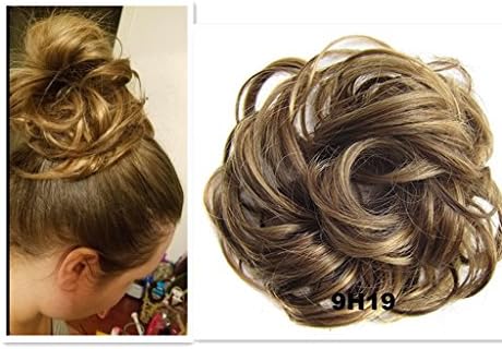 Ladies Elastic Wave Curly Synthetic hairpieces Scrunchie Wrap For Hair Bun Chignon Accessories 30g (9H19)