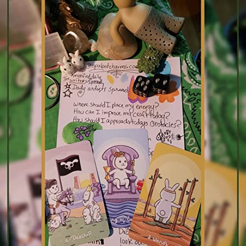 mrdiyshisha Chubby Bun Tarot Deck (Version 2), 79 Adorable Tarot Cards for Beginners, Pocket Size (4.05